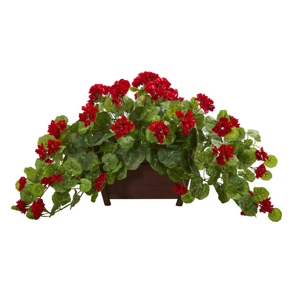 Geranium Artificial Plant in Decorative Planter