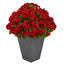 Geranium Artificial Plant in Slate Planter UV Resistant (Indoor/Outdoor)