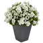 Geranium Artificial Plant in Slate Planter UV Resistant (Indoor/Outdoor)