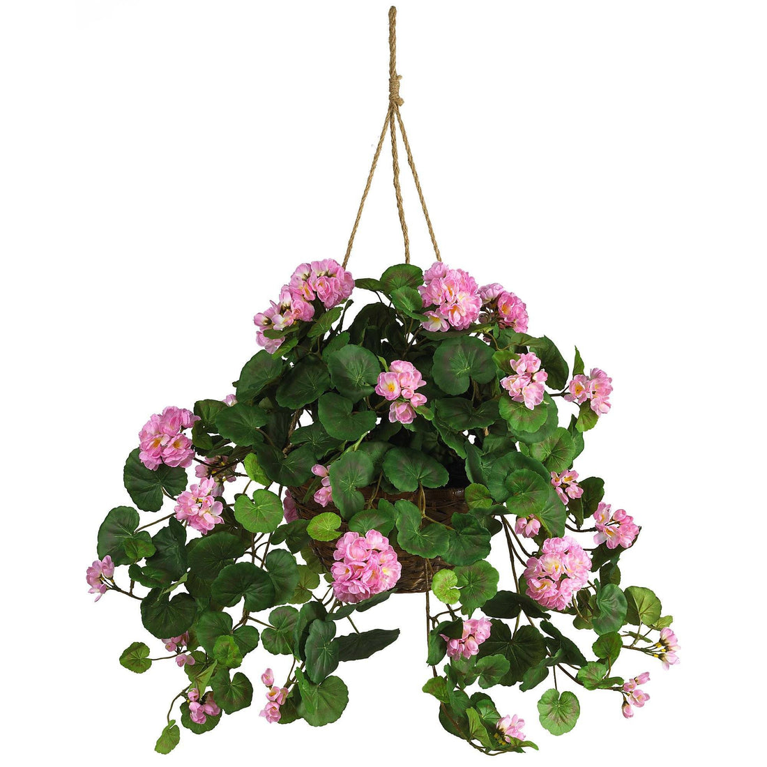 hanging geranium plants for sale Geranium Hanging Basket Silk Plant 6609 Nearly Natural