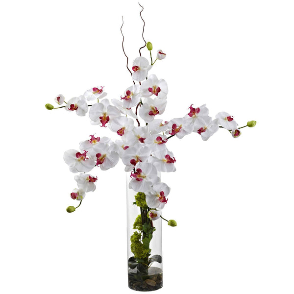 Giant Phalaenopsis & Hydrangea Silk Flower Arrangement