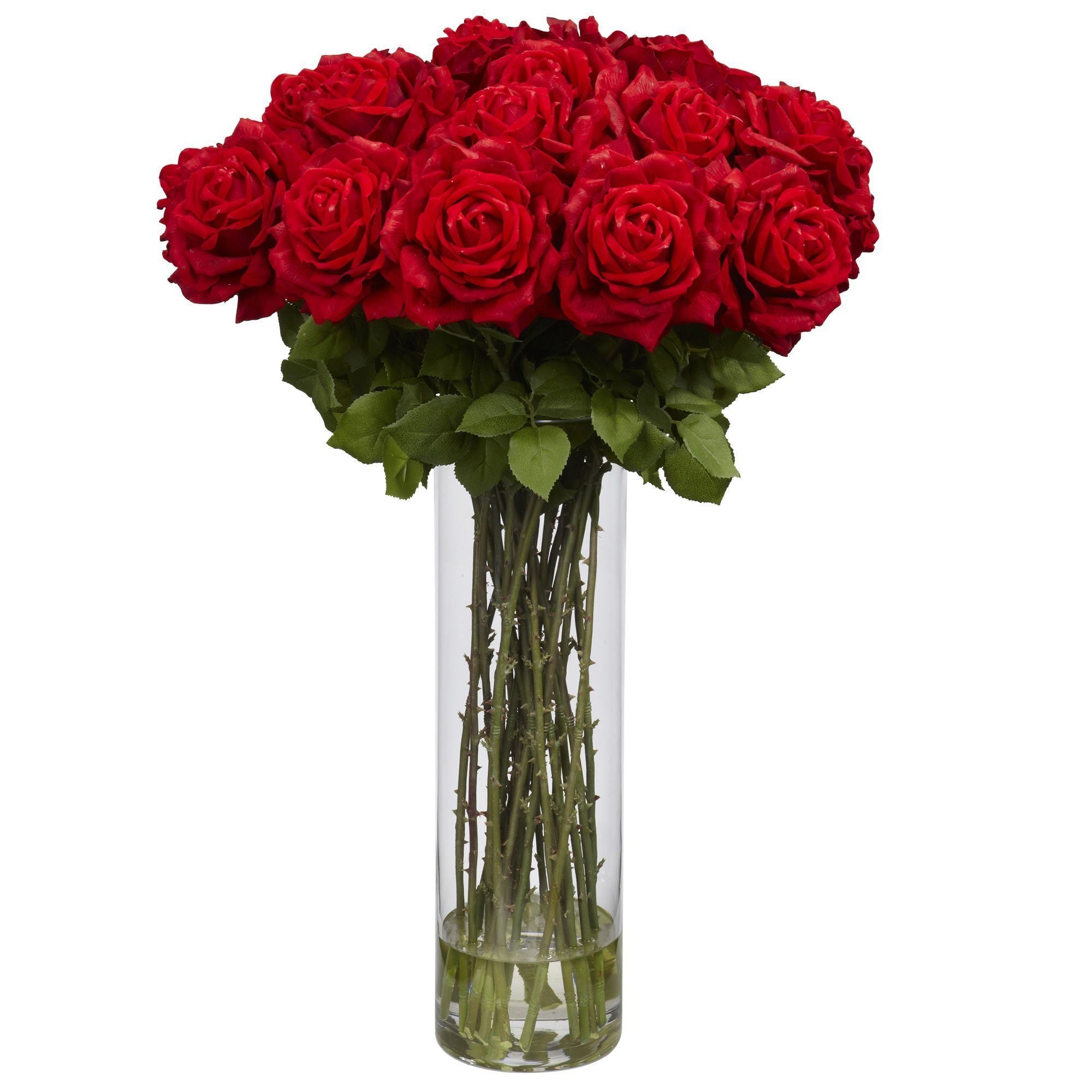 Giant Rose Silk Flower Arrangement | Nearly Natural