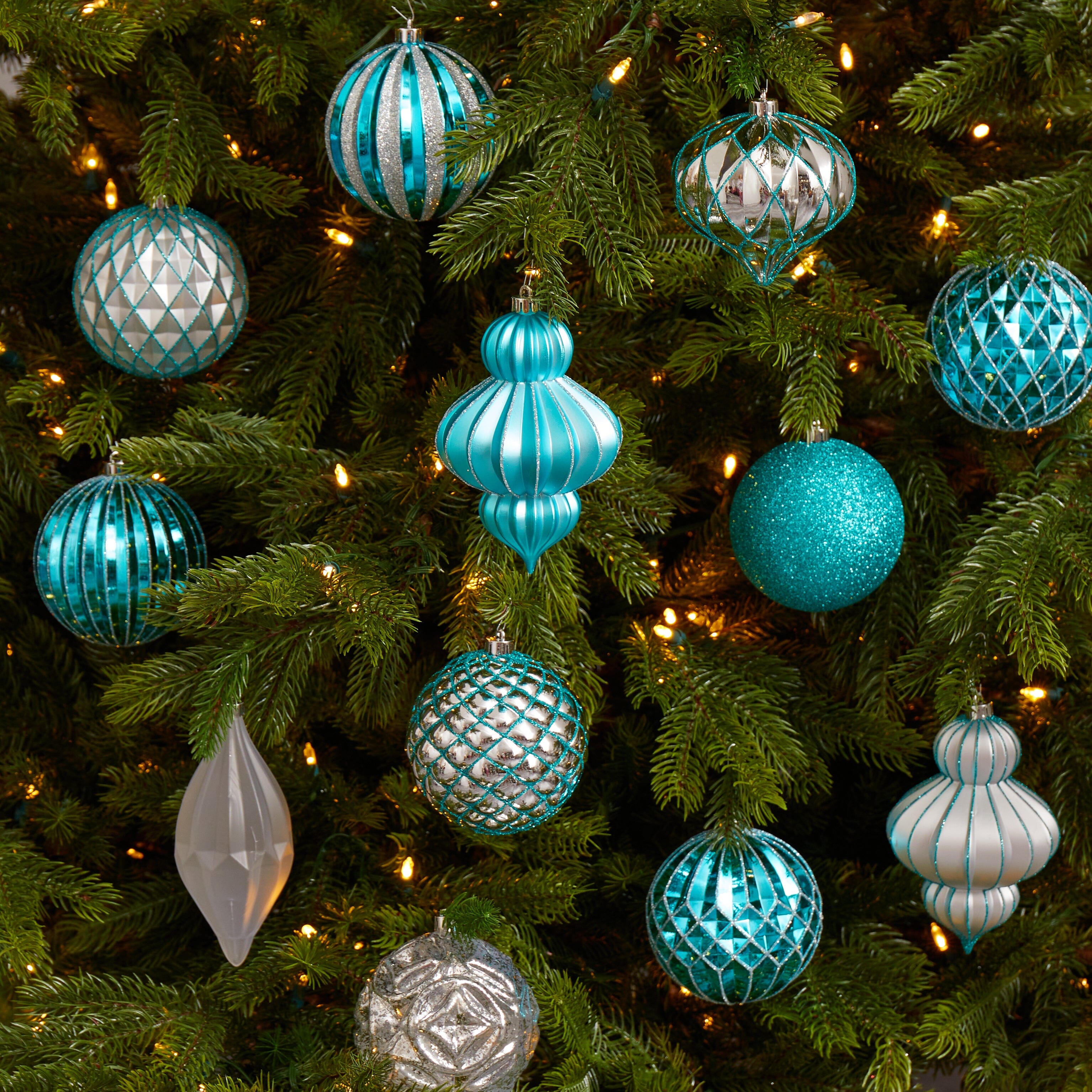 Holiday Lux Shatterproof 12 Count Christmas Ornament Set | Nearly