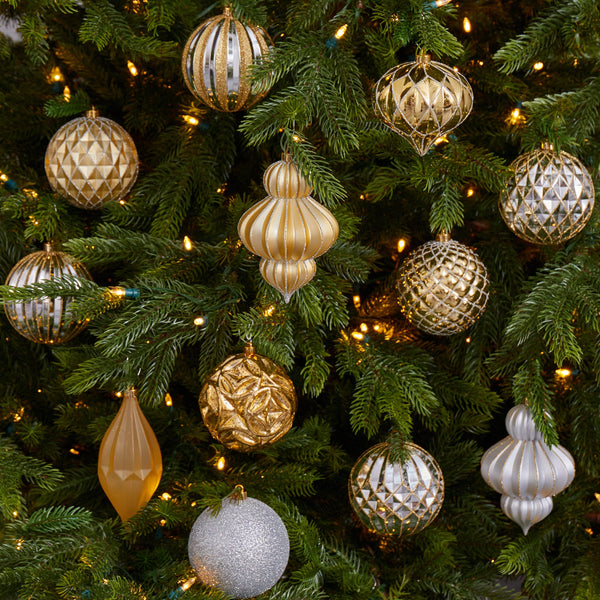 Holiday Lux Shatterproof 12 Count Christmas Ornament Set | Nearly