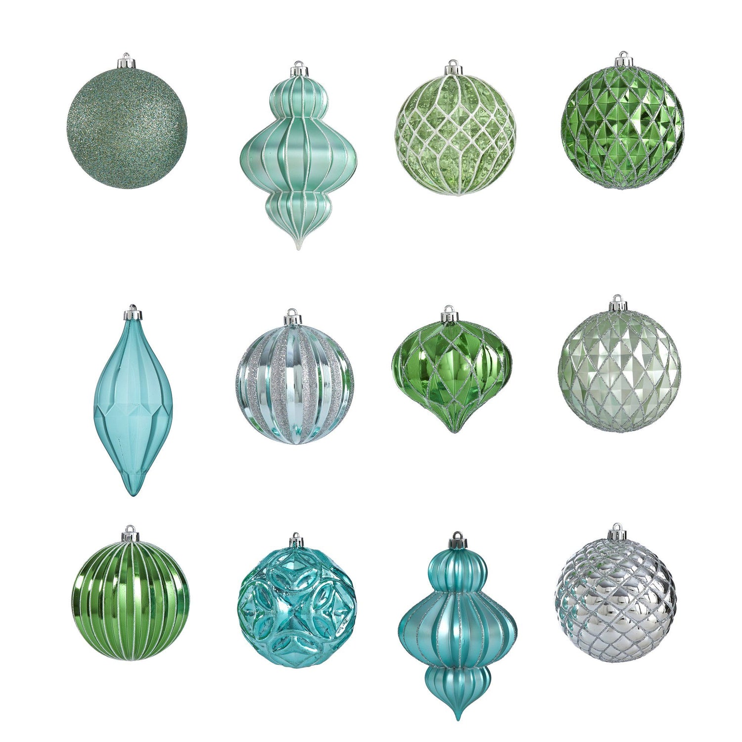 100mm Green Ornament w Jewels