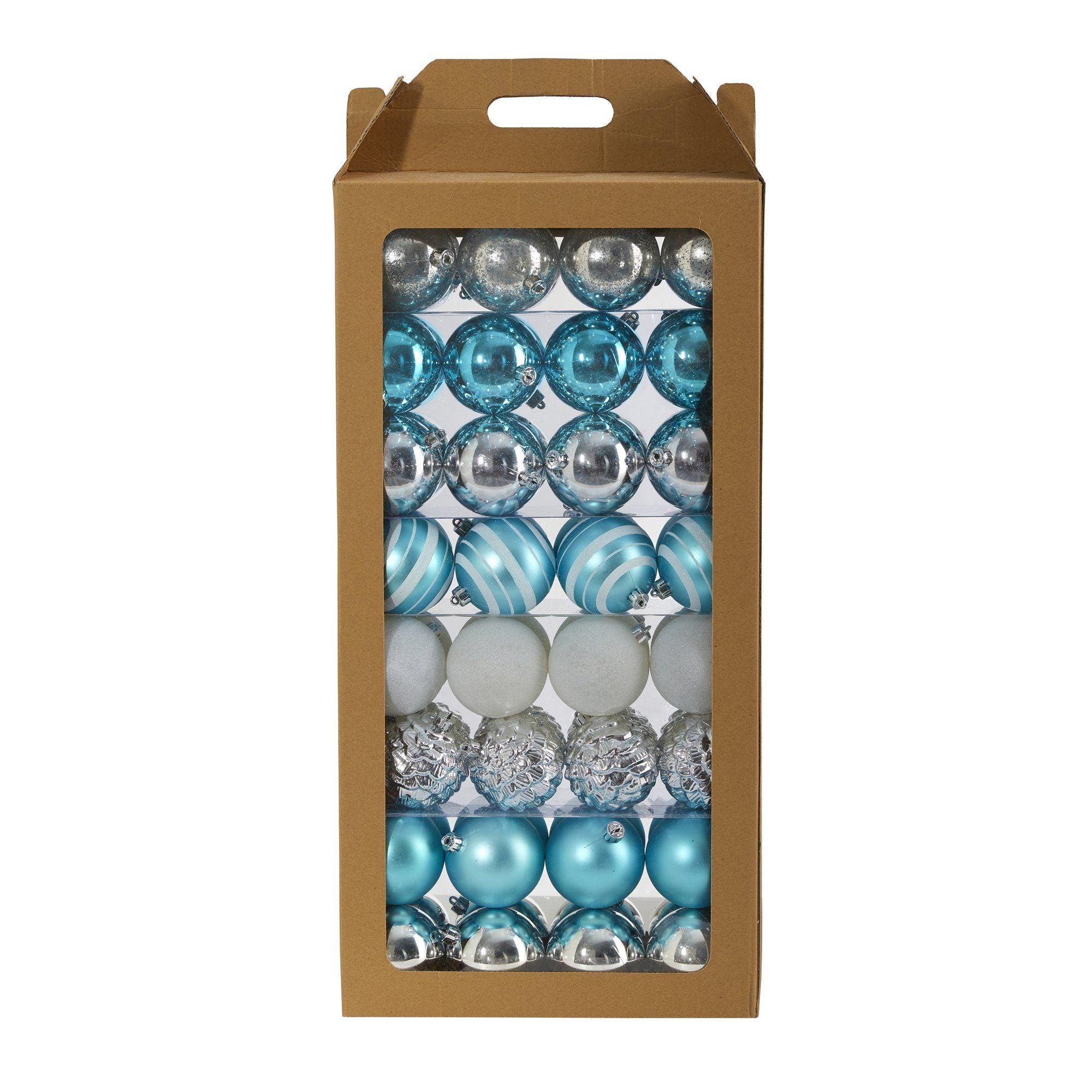 Holiday Shatterproof, 64 Count Christmas Tree Ornament Set