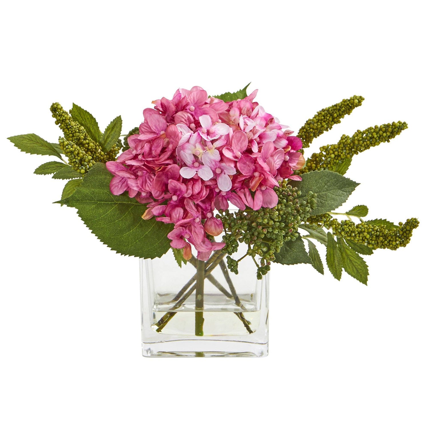 Hydrangea Artificial Arrangement in Vase (Set of 2)
