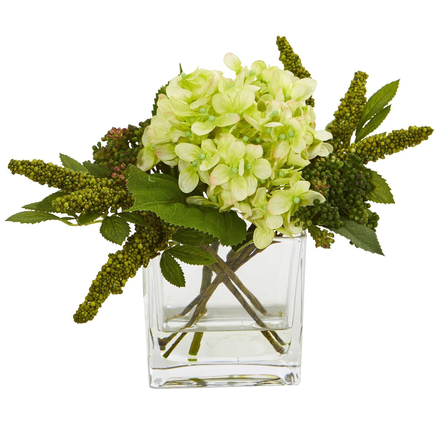 Hydrangea Artificial Arrangement in Vase (Set of 2)