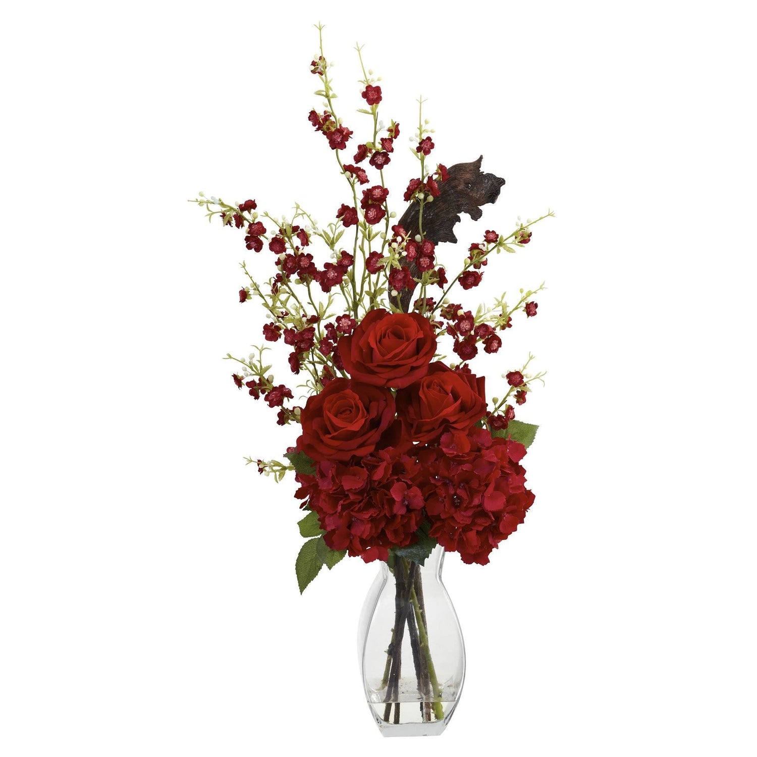 Hydrangea, Cherry Blossom and Rose Arrangement