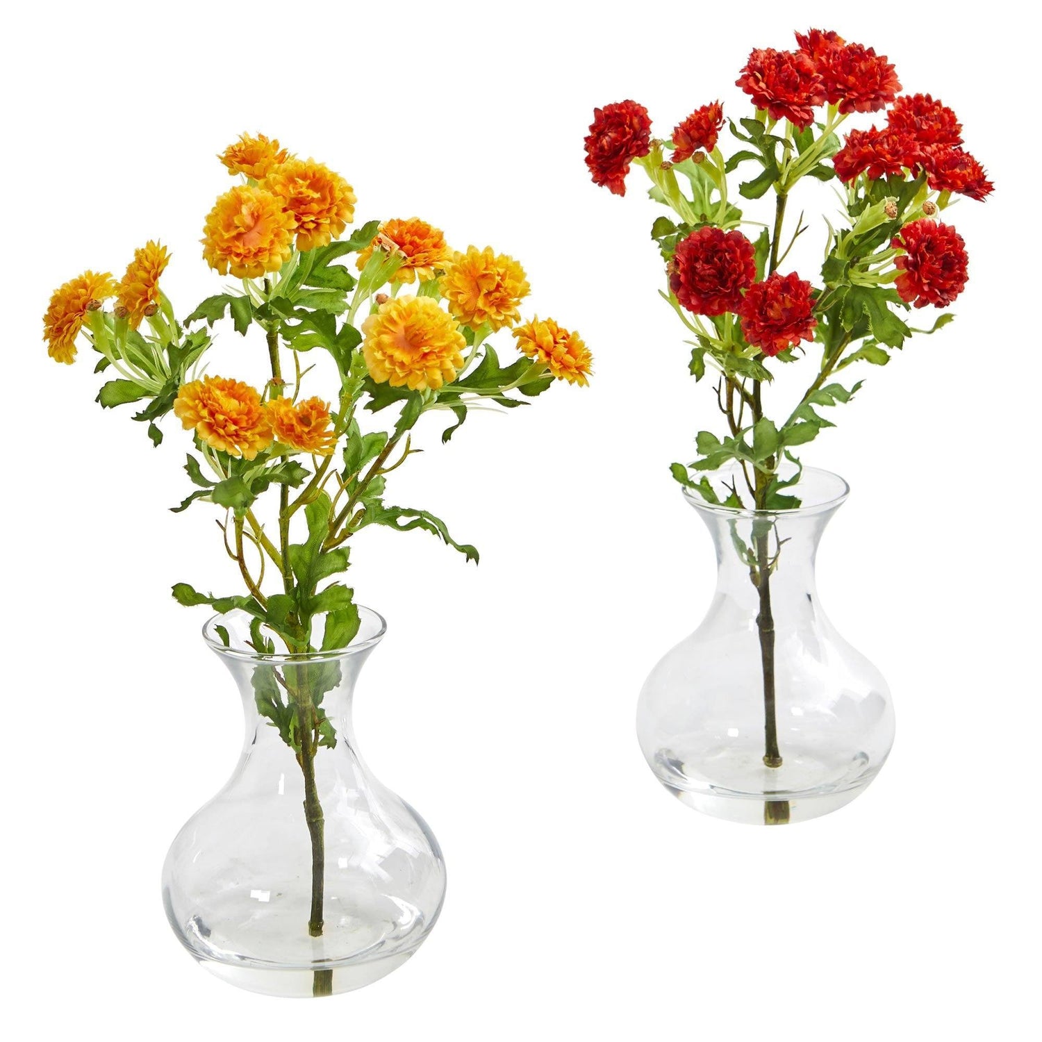 Japanese Artificial Arrangement in Vase (Set of 2)