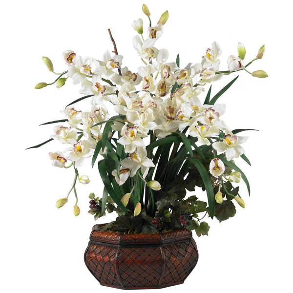 Large Cymbidium Silk Flower Arrangement