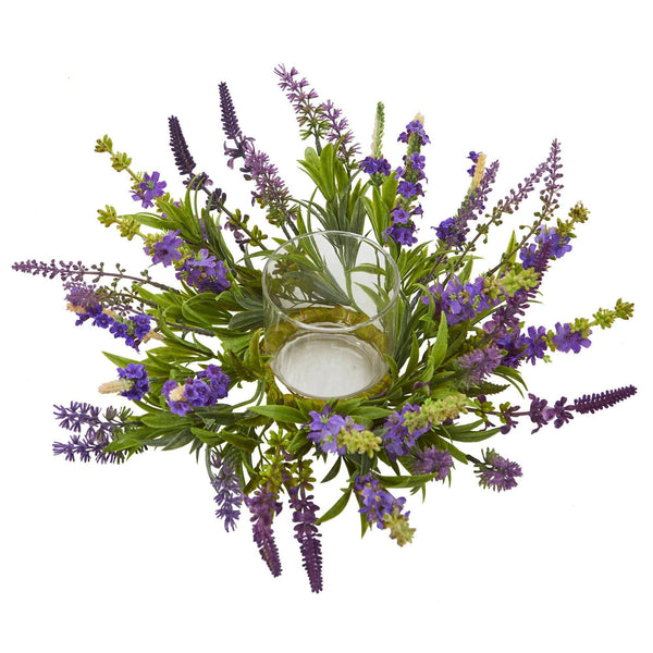 Lavender Artificial Arrangement Candelabrum