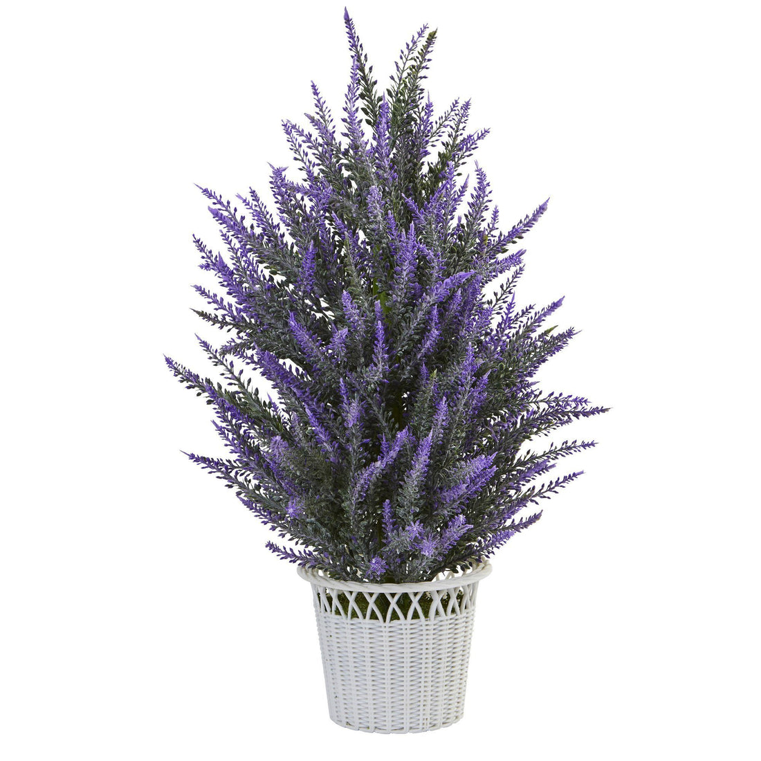 artificial lavender tree Lavender in White Planter Artificial Plant