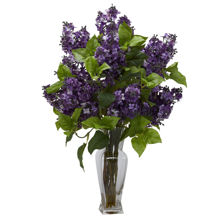 Lilac Silk Flower Arrangement 1256 Nearly Natural