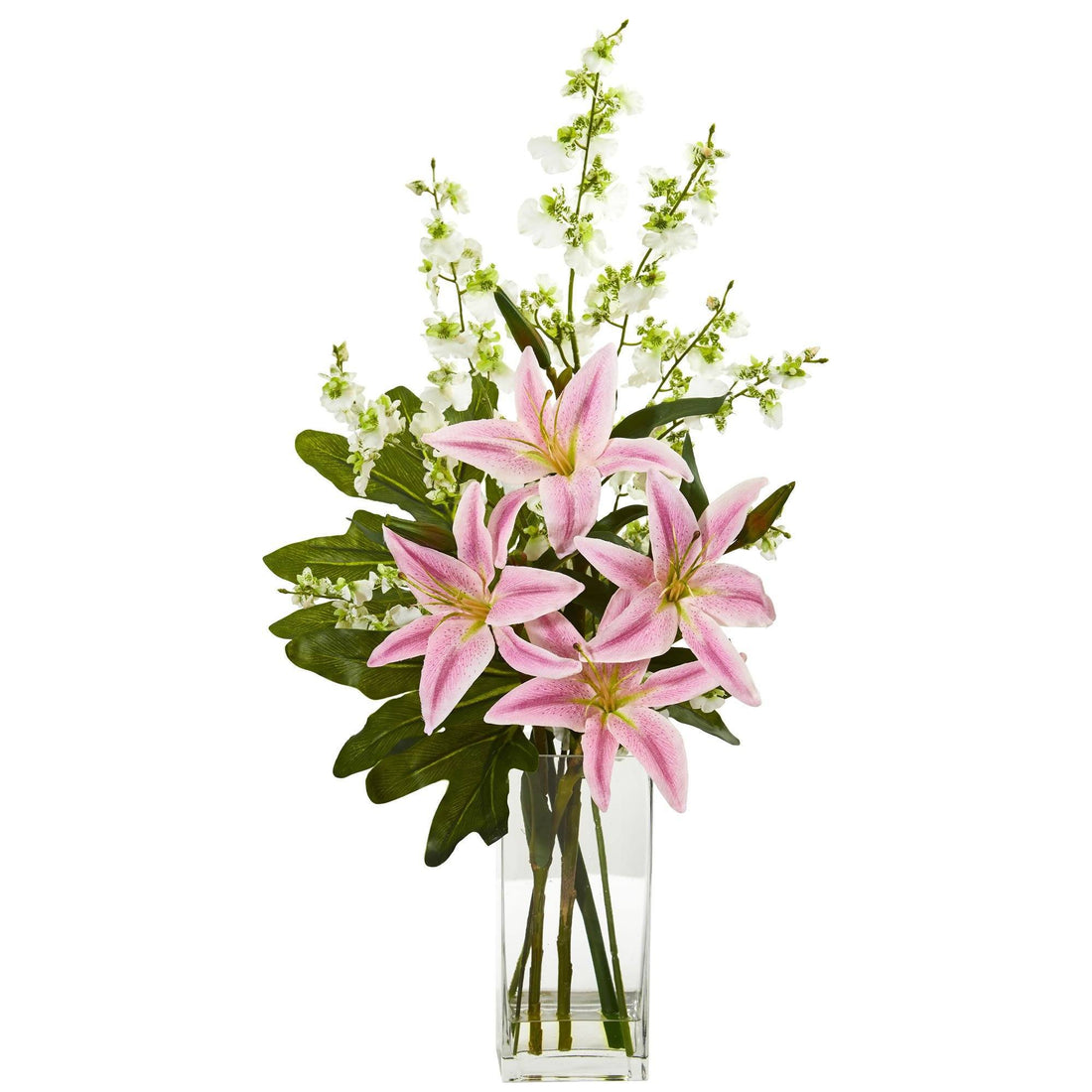 dancing lily flower Lily and Dancing Lady Orchid Artificial Arrangement