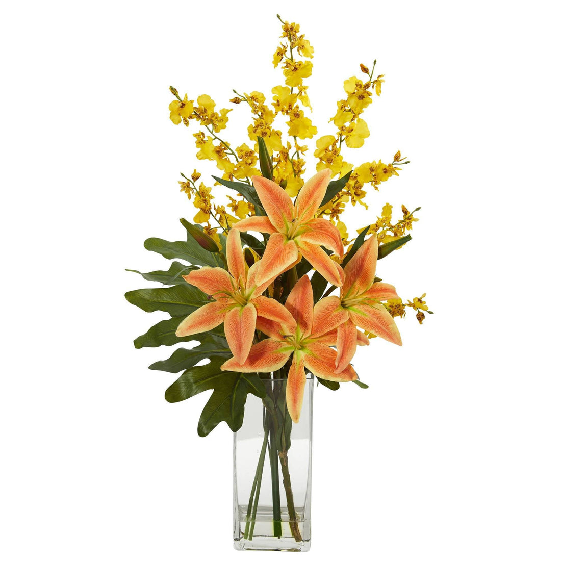 dancing lily flower Lily and Dancing Lady Orchid Artificial Arrangement 1833 Nearly Natural
