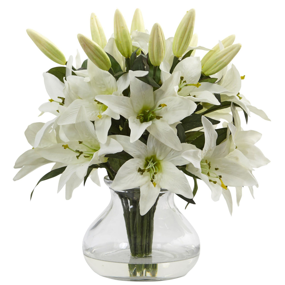 white lily show Lily Arrangement with Vase