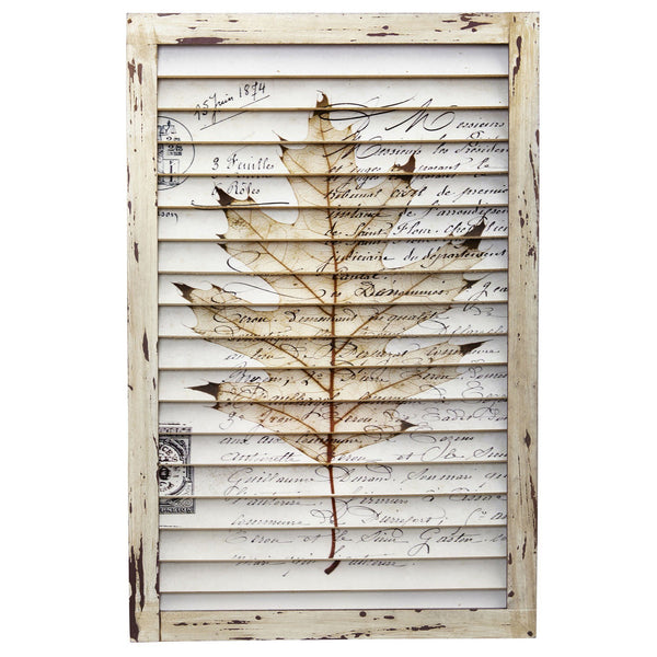 Maple Leaf Window Shutter Wall Décor