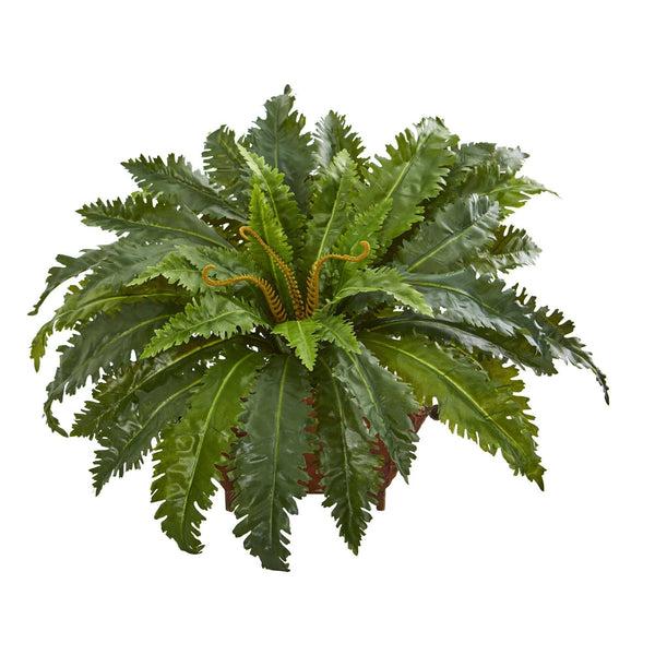 Marginatum Artificial Plant in Metal Planter