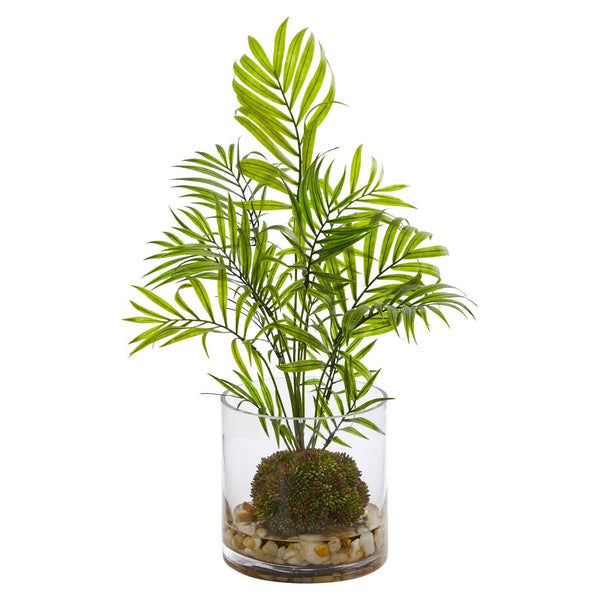 Mini Areca Palm Artificial Plant in Vase