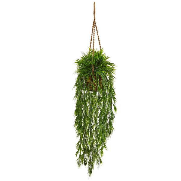 Mini Bamboo Hanging Basket