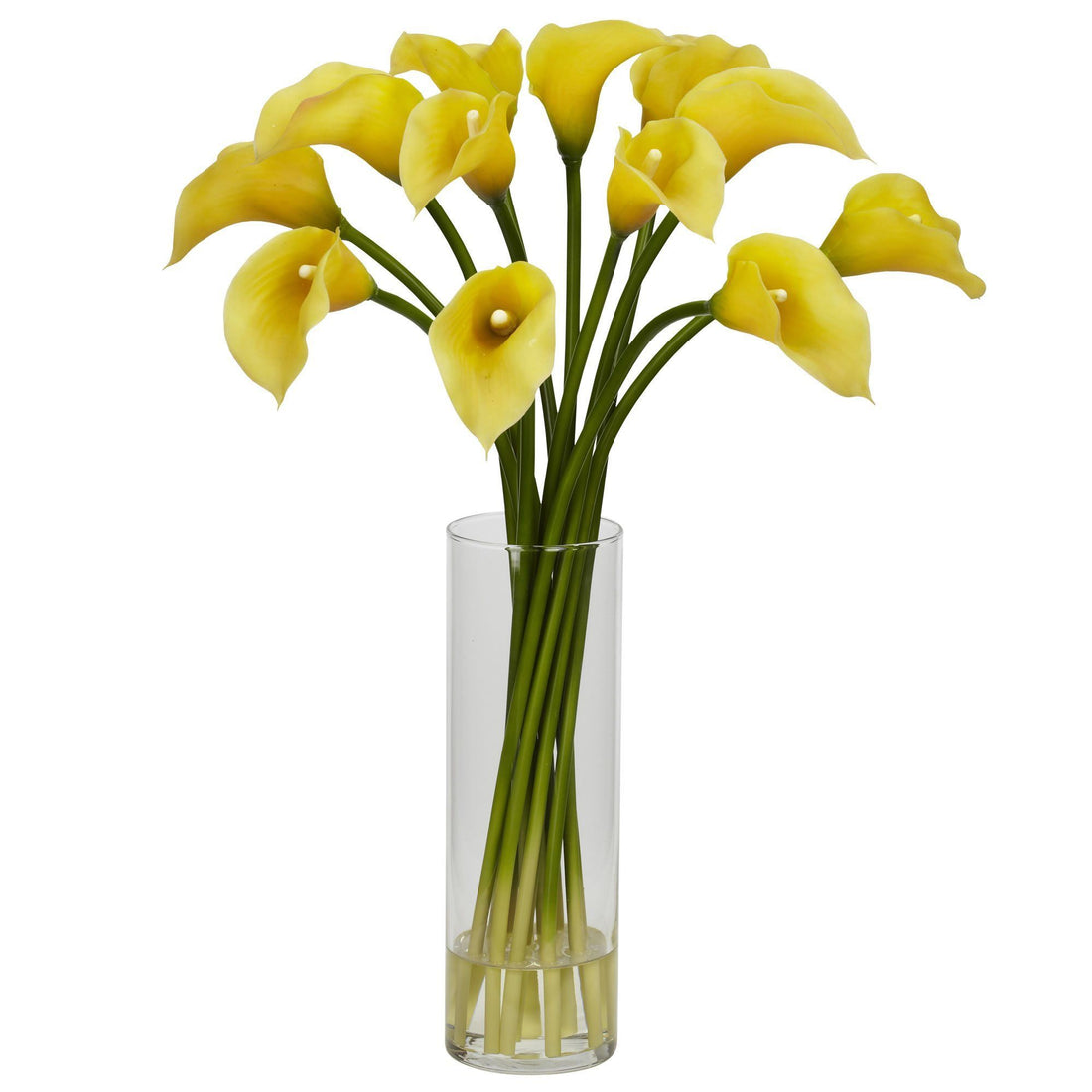 nearly natural mini calla lily silk flower arrangement Nearly Natural Mini Calla Lily Silk Flower Arrangement