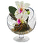 Mini Orchid Cattleya Artificial Arrangement in Pedestal Vase