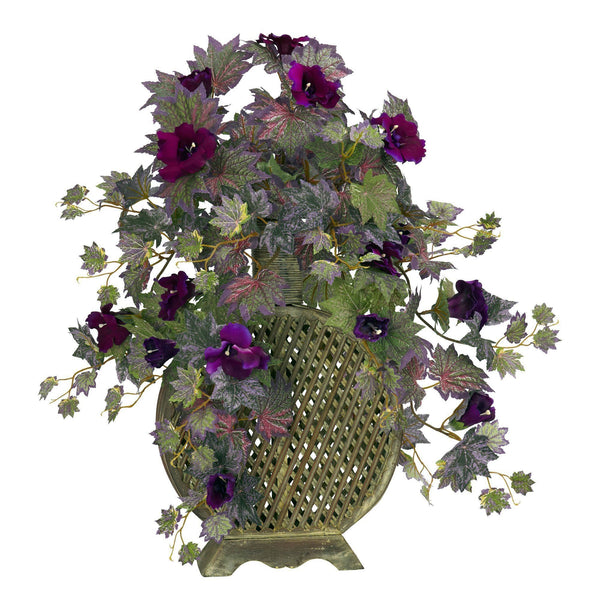 Morning Glory w/Decorative Vase Silk Plant