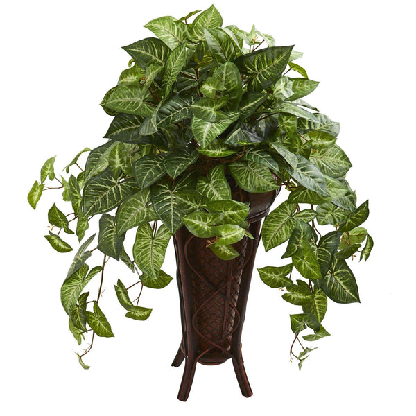Nepthytis Artificial Plant in Stand Planter