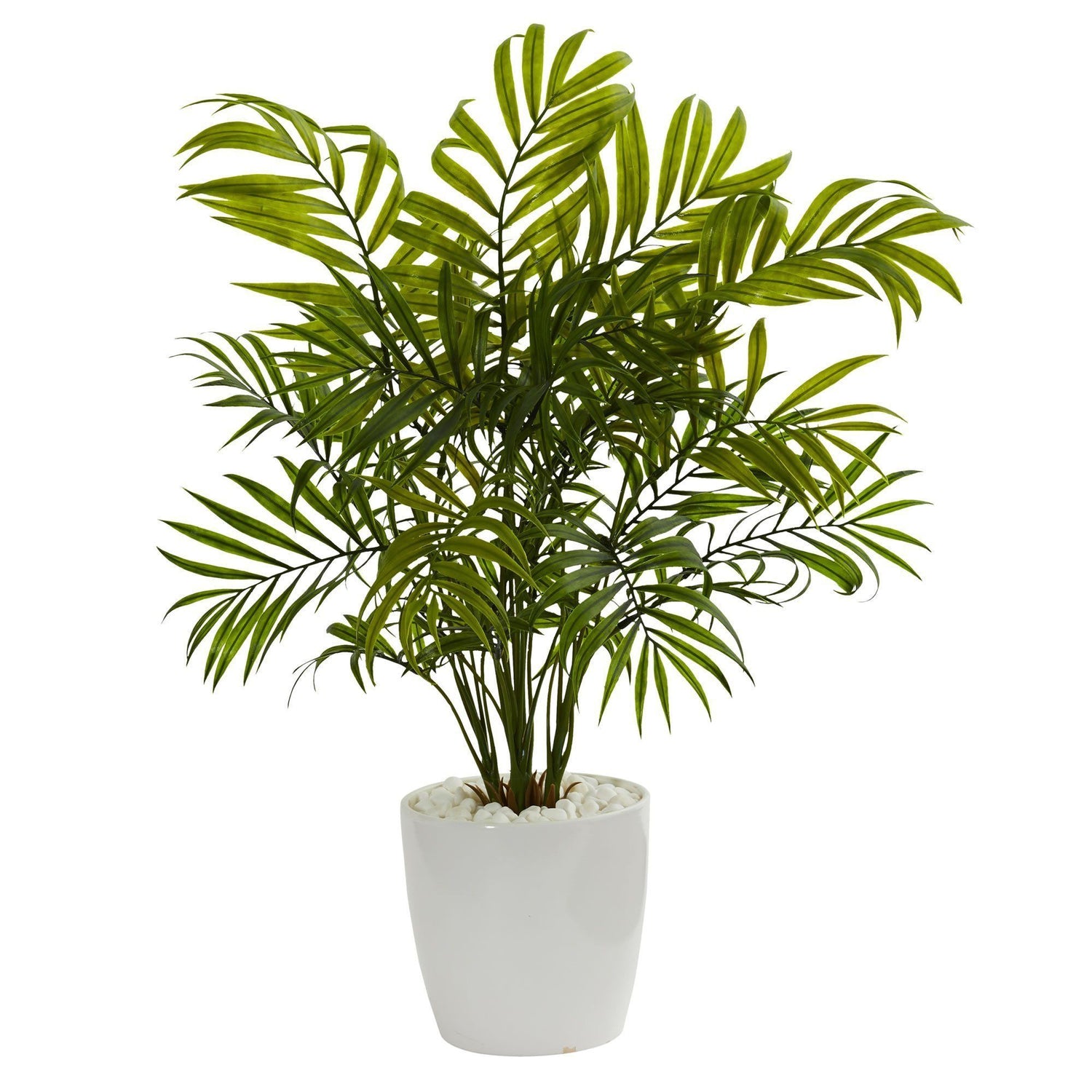 Palms in White Planter Artificial Plant (Set of 2)