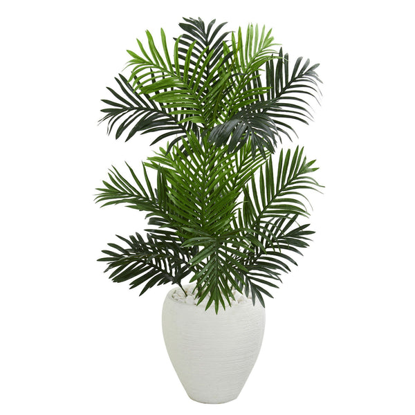 Paradise Palm Artificial Tree in White Planter