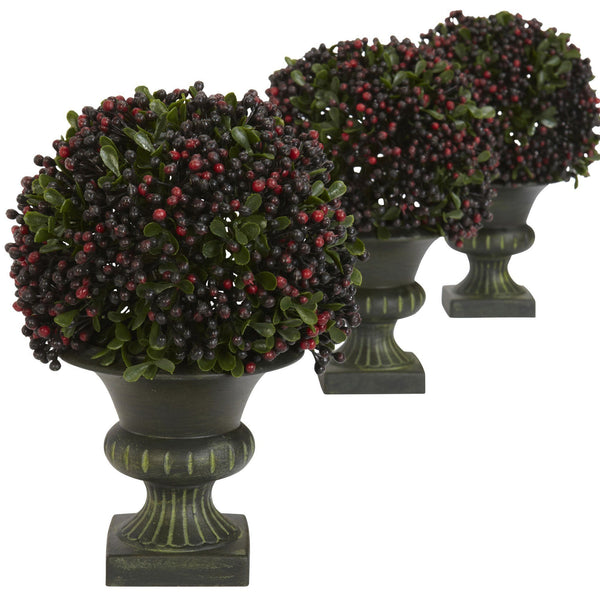 Pepper Berry Ball Topiary (Set of 3)