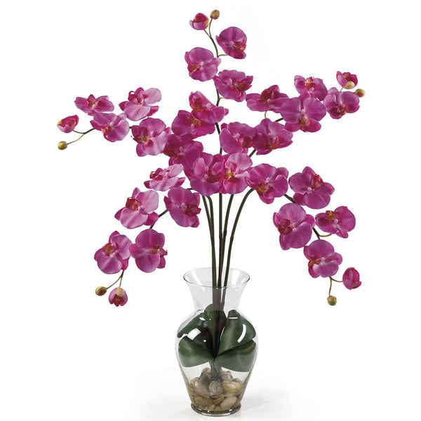 Phalaenopsis Liquid Illusion Silk Flower Arrangement 1106 Nearly Natural