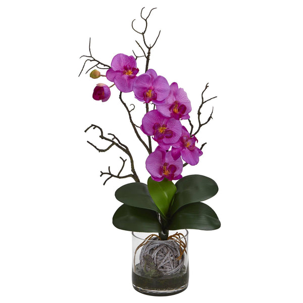 Phalaenopsis Orchid Artificial Arrangement in Vase
