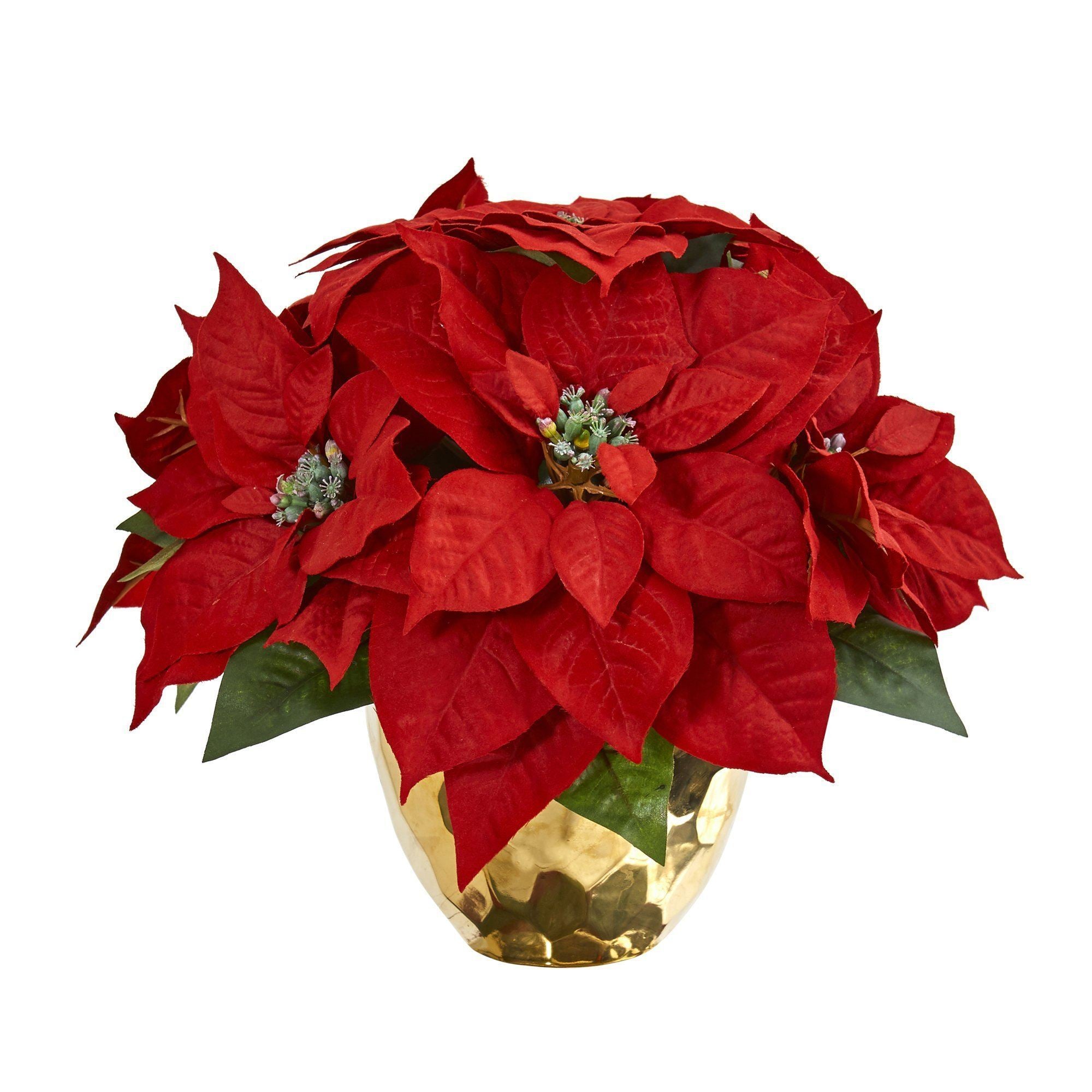 Artificial poinsettia deals flowers