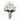 Poinsettia Artificial Arrangement in Silver Cylinder Vase