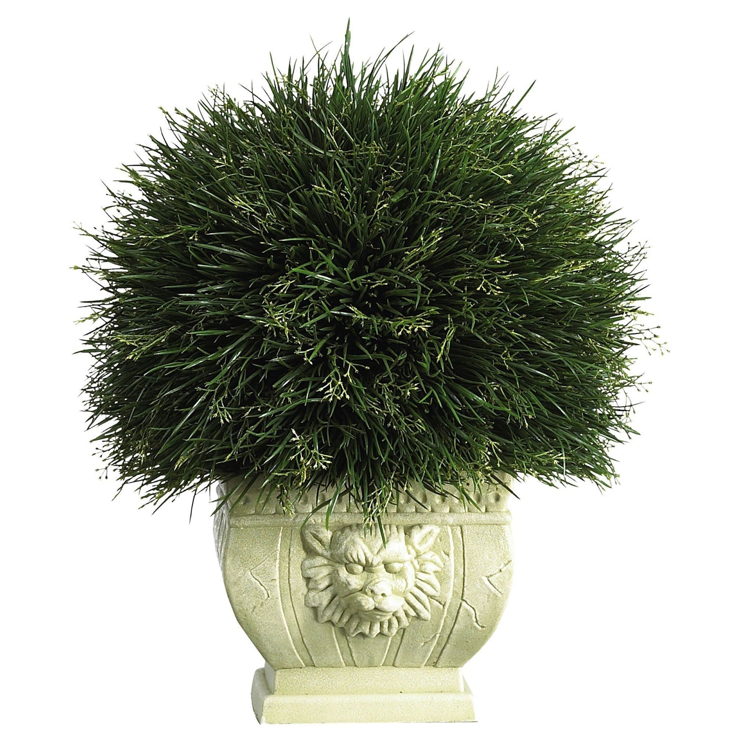 Potted Grass w/White Vase (Indoor/Outdoor)