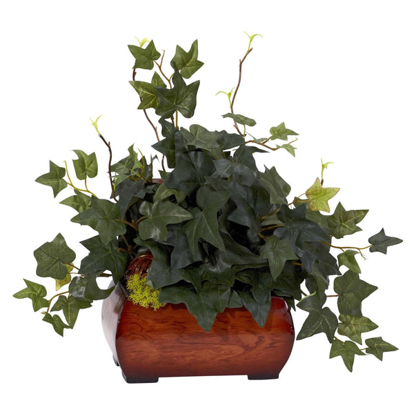 Puff Ivy w/Chest Silk Plant