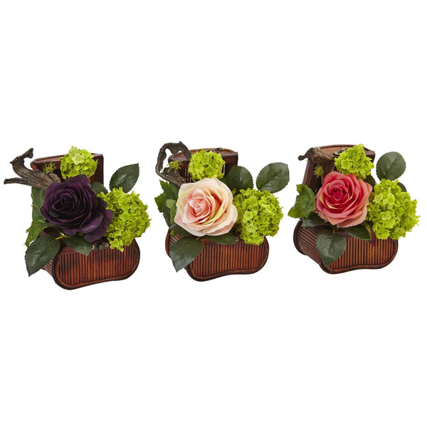 Rose and Mini Green in Chest (Set of 3)