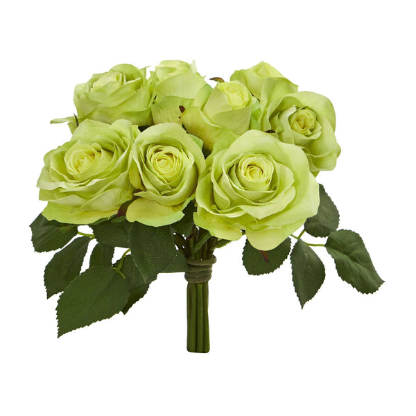 Rose Bush Artificial Flower (Set of 2)