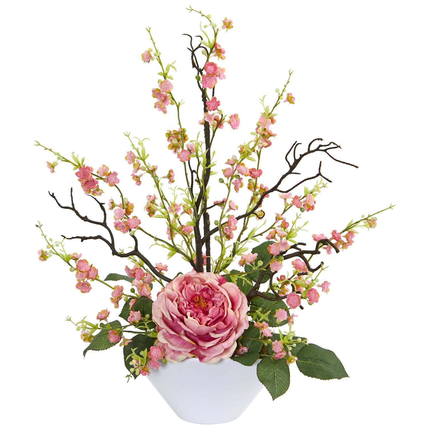 Faux Artificial Flower Sakura Blossom Stem 37 Tall Silk