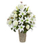 Rose & Lily Artificial Arrangement in Weathered Vase