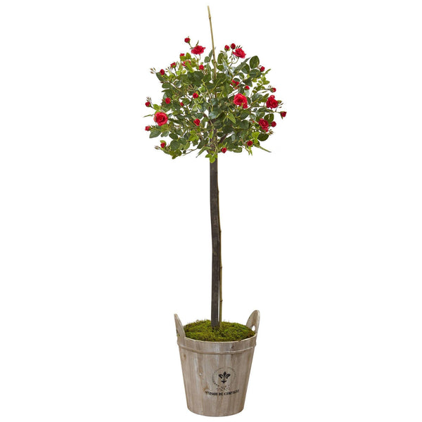 Rose Topiary with Farmhouse Planter