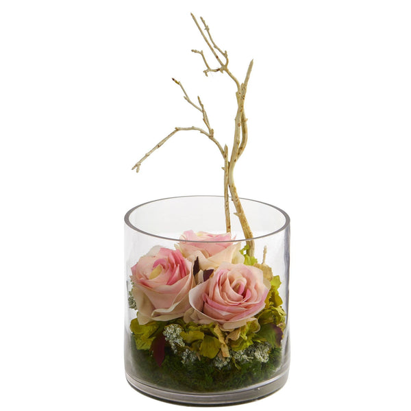 Roses & Hydrangeas Artificial Arrangement