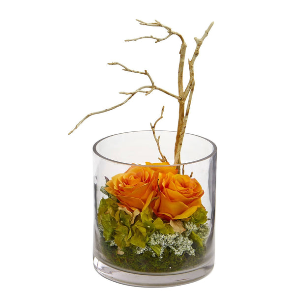 Roses & Hydrangeas Artificial Arrangement