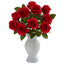 Roses w/Colored Glass Vase