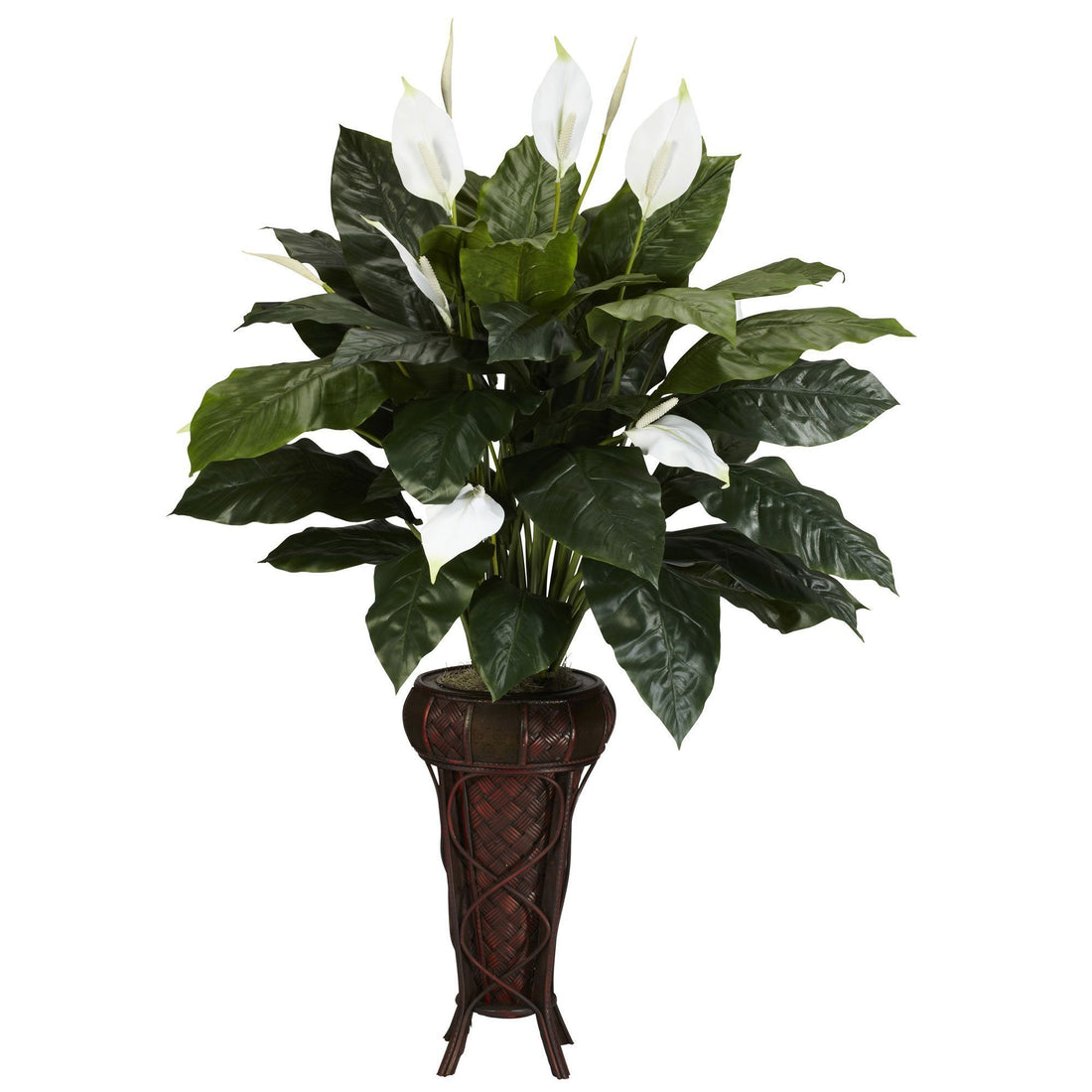 silk peace lily flower Spathiphyllum w/Stand Silk Plant