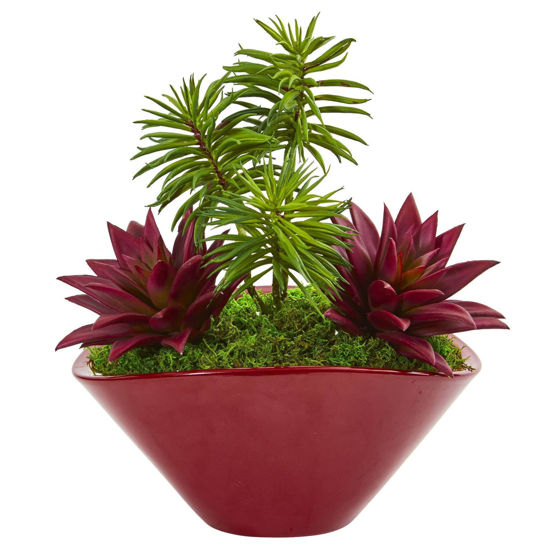 burgundy succulent plant Succulent Garden Artificial Plant in Burgundy Vase