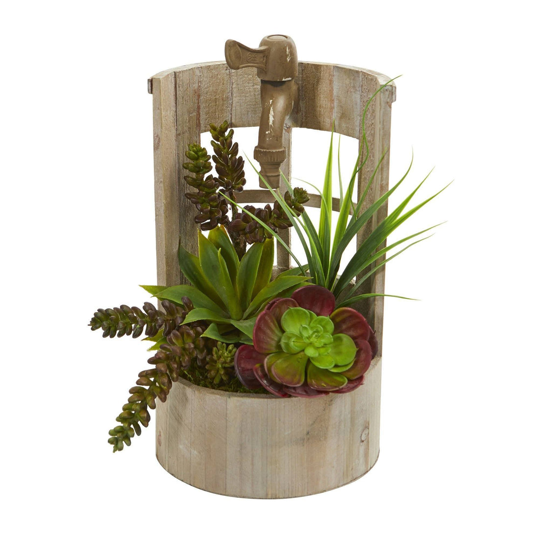 nearly natural succulents Succulent Garden Artificial Plant in Decorative Planter