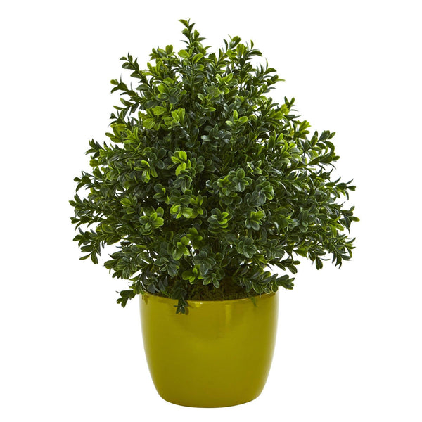 Sweet Grass Artificial Plant in Green Vase